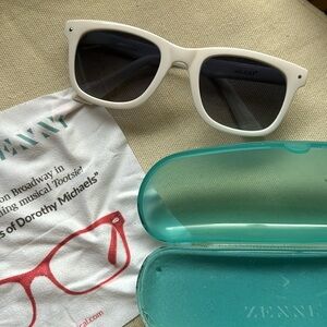 Zenny White Sunnies Sunglasses Shades with Case and wipe